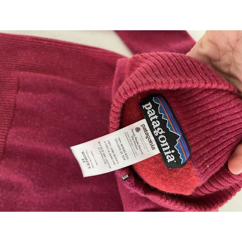 Patagonia Sweater Womens XSmall 100% Merino Wool Quarter Zip Sweatshirt - Picture 3 of 8